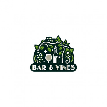 Bar & Vines A Logo, Monogram, or Icon  Draft # 75 by Cara_draws