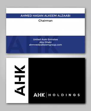 AHK Holdings Business Cards and Stationery  Draft # 11 by crayon